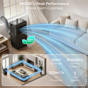 9,000 BTU 4-in-1 Mobile Air Conditioner (WiFi Enabled)
