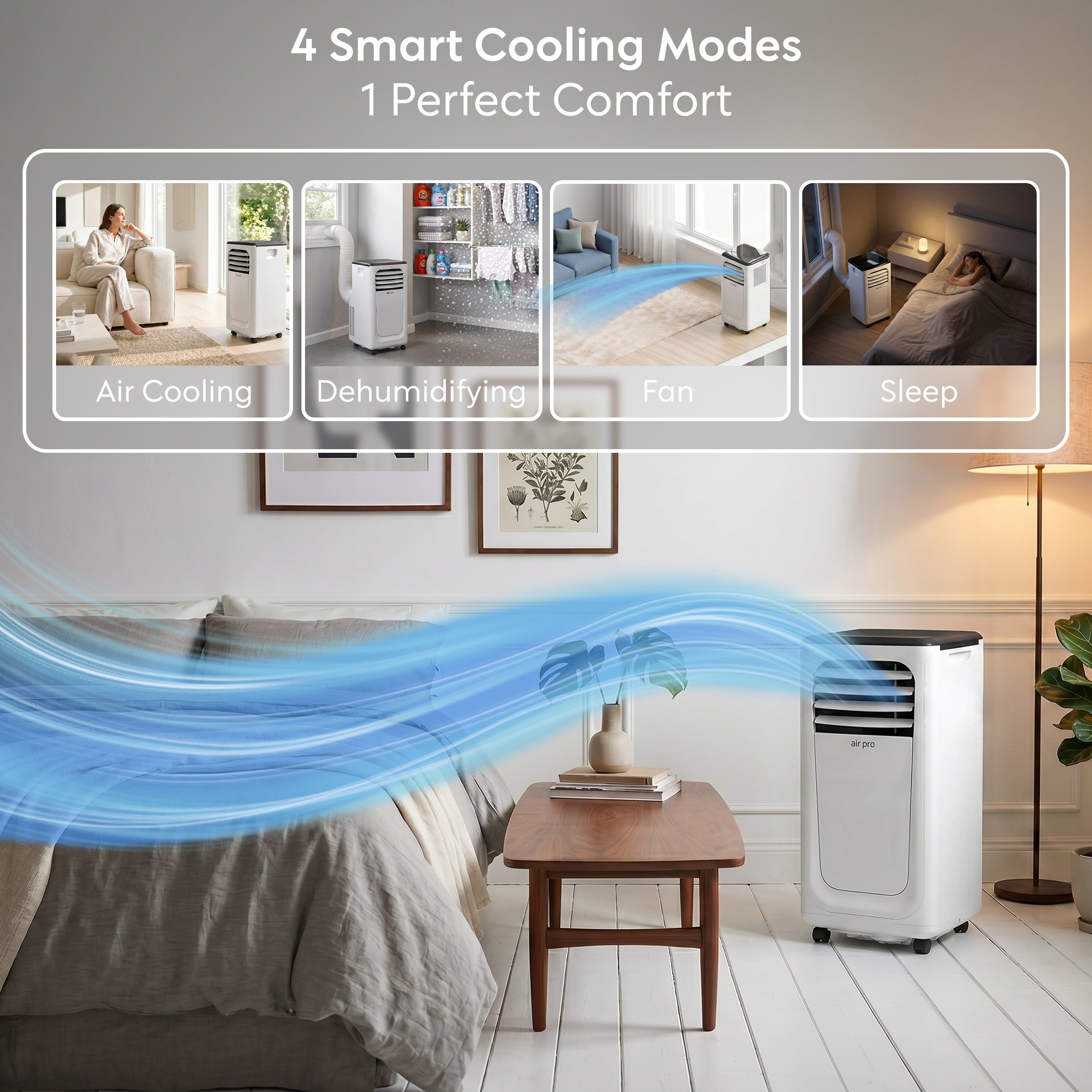 9,000 BTU 4-in-1 Mobile Air Conditioner (WiFi Enabled)
