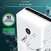 Digital Dehumidifier 5.5L Tank 24H Timer - 16L/25L Daily Extraction