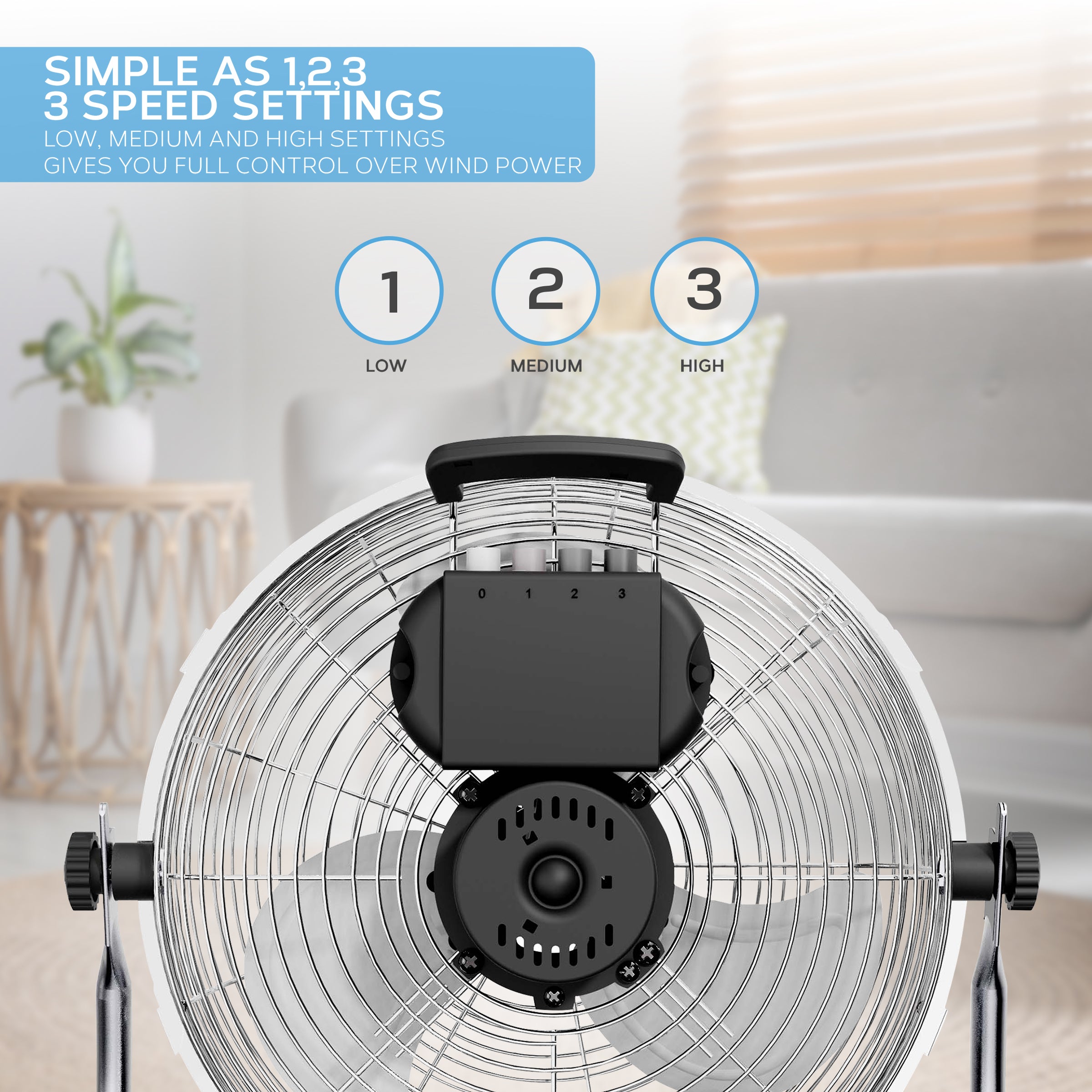 14" / 16" / 20" Circular Floor Fan