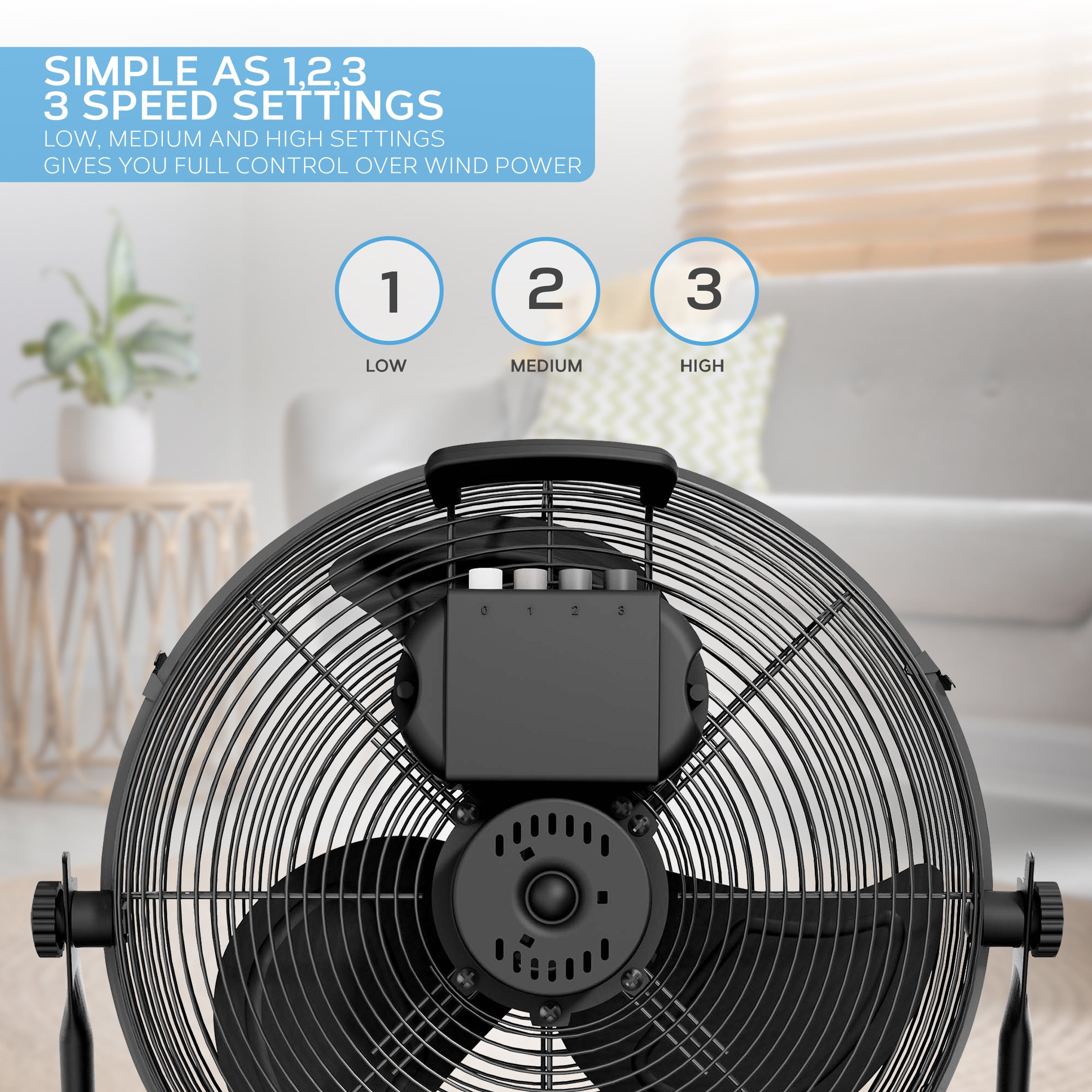 14" / 16" / 20" Circular Floor Fan