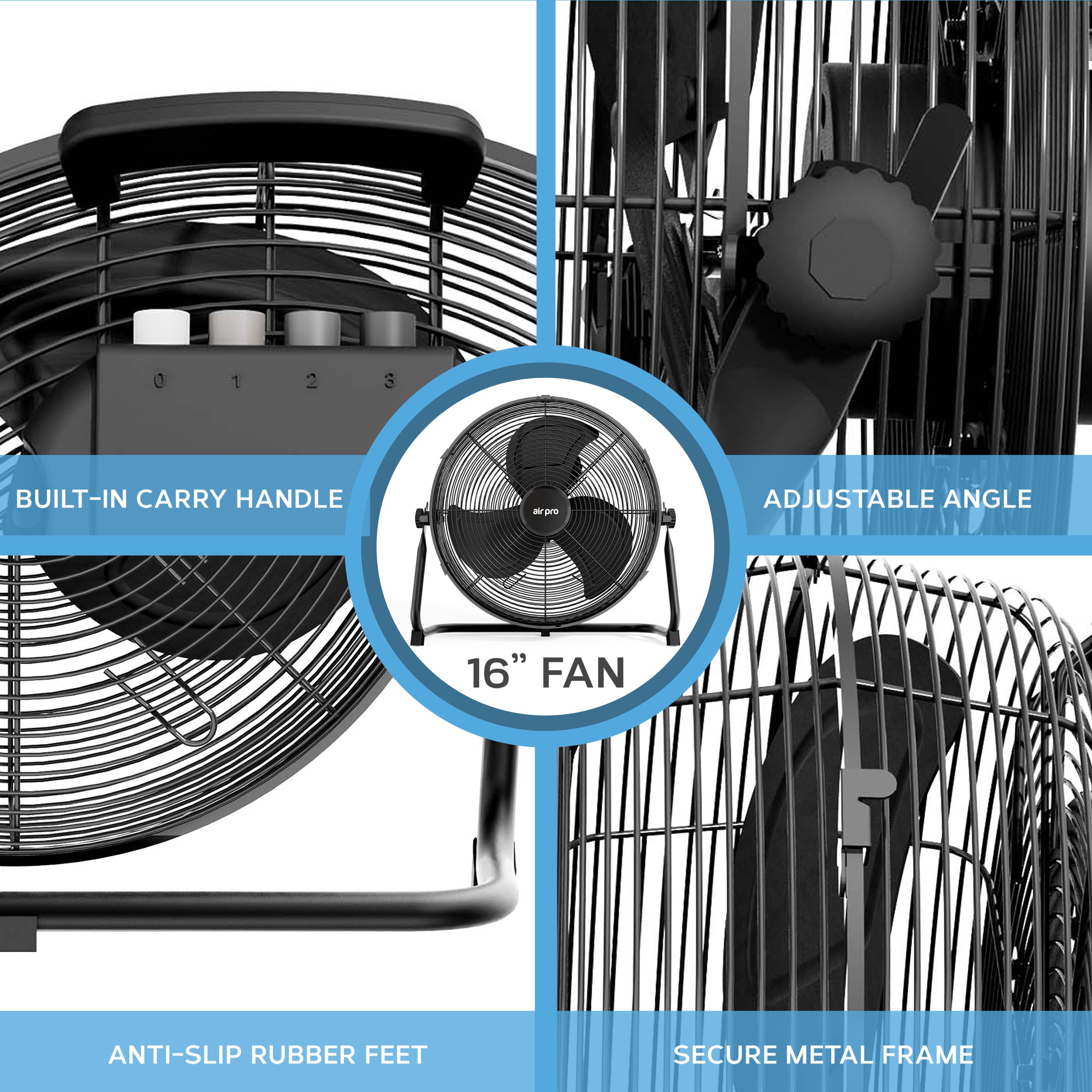 16" Circular Floor Fan