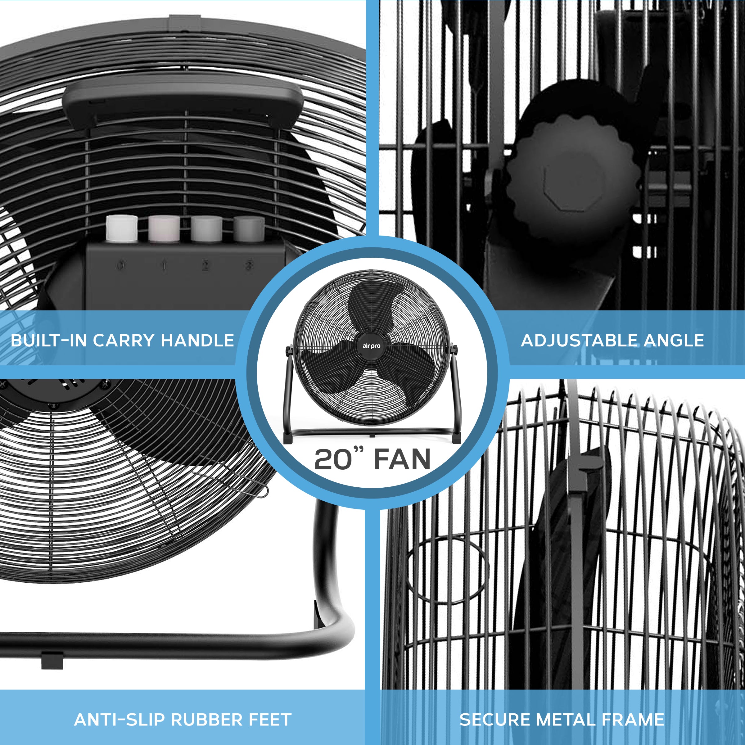 14" / 16" / 20" Circular Floor Fan