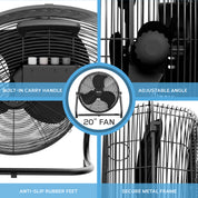 20" Circular Floor Fan