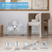 20" Circular Floor Fan