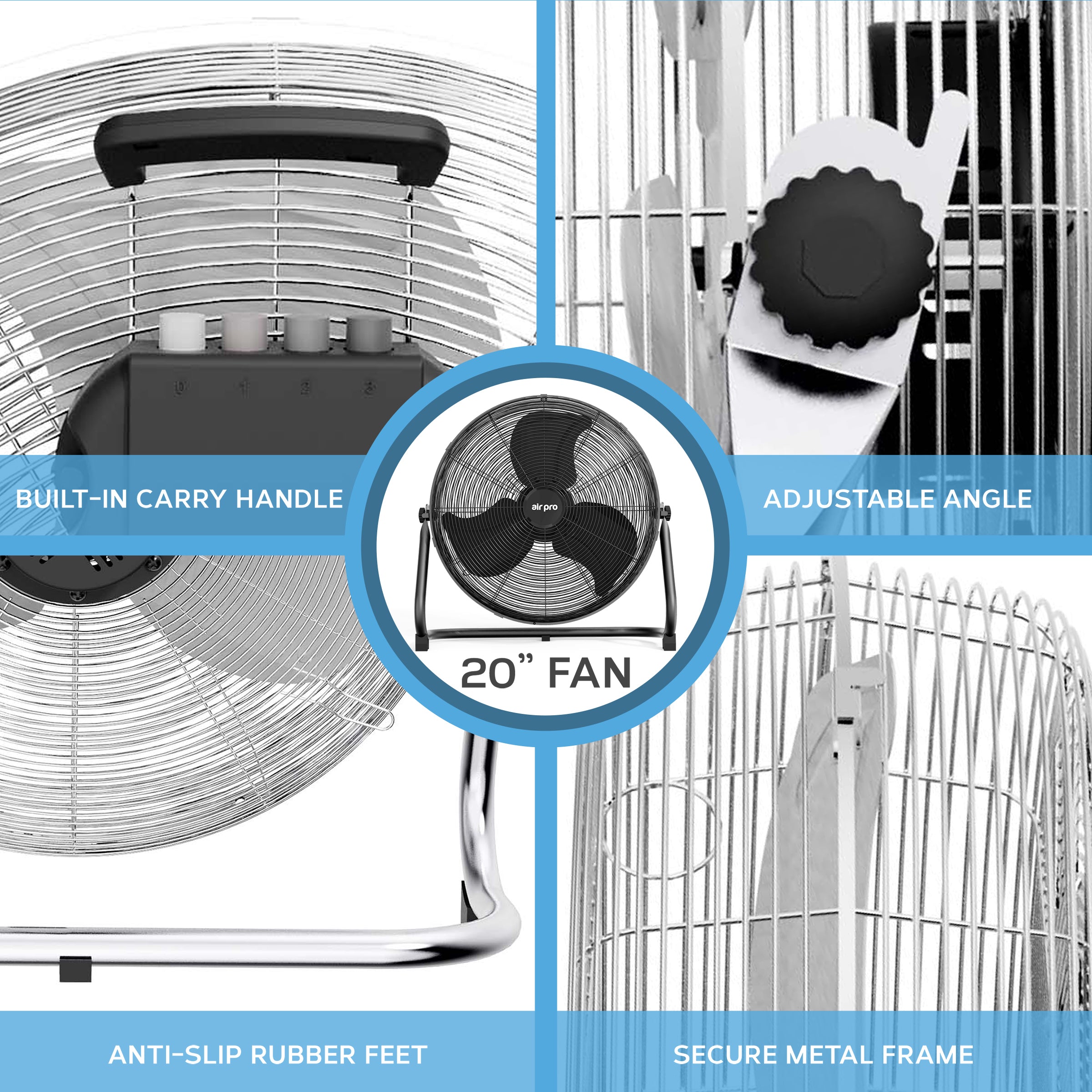 20" Circular Floor Fan