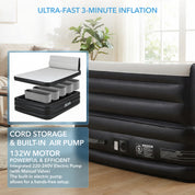 Inflatable Air Mattress with Headboard