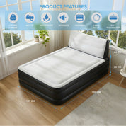 Inflatable Air Mattress with Headboard