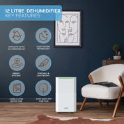 12L/Day Digital Compressor Dehumidifier (WiFi Optional)