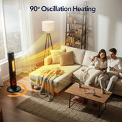 33" Tower Heater with LED Fireplace Effect 1000 / 2000W